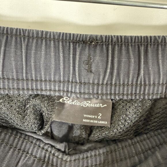 Eddie Bauer Joggers Women's 2 Grey Pull On Drawstring Mid Rise Cotton Blend - Picture 6 of 11